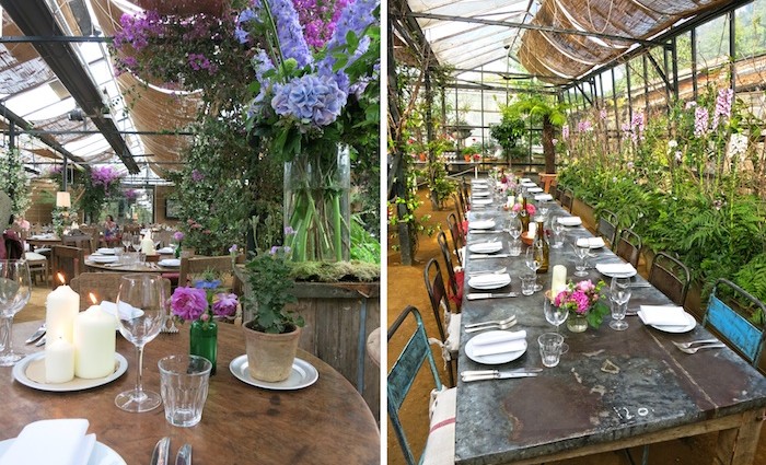 Slowfood-Dinner in Petersham Nurseries