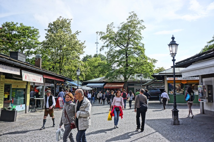 Der Viktualienmarkt. Liebe geht durch den Magen