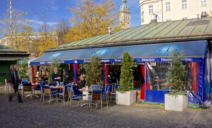 Fisch Witte am Viktualienmarkt. Schwimmt immer oben.