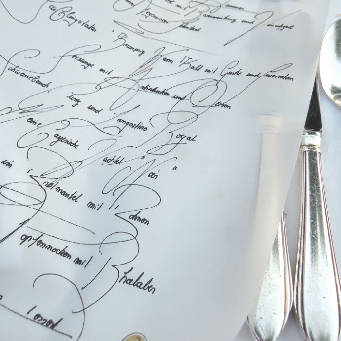 Speisekarte handgeschrieben Speisekarte handgeschrieben