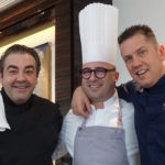 Dinner im ”Pavillon”: Chefkoch Laurent Eperon mit Juan Amador und Jacob Jan Boerma